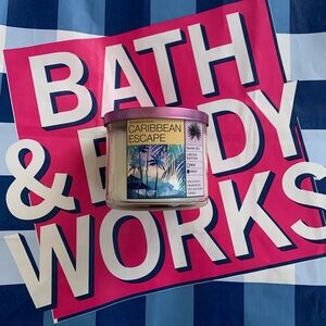 NWT Bath & Body Works Caribbean Escape 3-Wick Candle